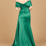 Off Shoulder Satin Dress
