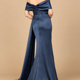 Off Shoulder Satin Dress
