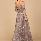 Off Shoulder Lace Ballgown