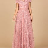 Off Shoulder Beaded Ballgown