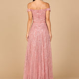 Off Shoulder Beaded Ballgown