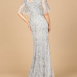 Cape Sleeve Mermaid Gown