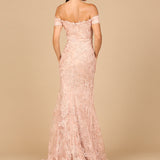 Off Shoulder Lace Mermaid Gown