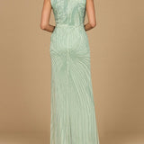 Asymmetrical, Beaded Gown
