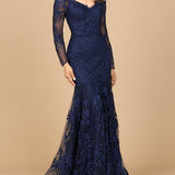 Off Shoulder Long Sleeve Mermaid Gown
