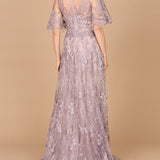 Modest, Cape Sleeve A-line Gown