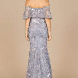 Elegant Off Shoulder Embellished Gown