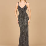 V-Neck Fitted Gown  - OUTLET