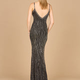 V-Neck Fitted Gown  - OUTLET