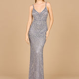 V-Neck Fitted Gown