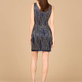 Sleeveless Beaded Short Dress
