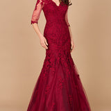 Long Sleeve, Mermaid Lace Gown