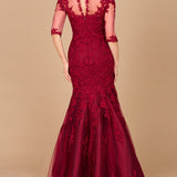 Long Sleeve, Mermaid Lace Gown