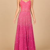 Ombre Beaded Gown  - OUTLET
