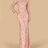 Long Sleeve Lace Gown | 29050