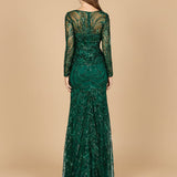 Long Sleeve Lace Gown | 29050