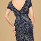 Cap Sleeve Beaded Cocktail Dress