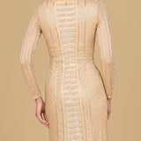 Long Sleeve, High Neck Cocktail Dress