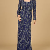 Sheath Gown with Long Sleeve Jacket