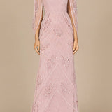 Beaded Cape Sleeve Dress