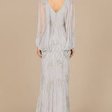 Beaded Cape Sleeve Dress