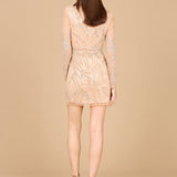 Long Sleeve V-Neck Cocktail Dress