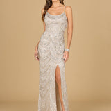Scoop Neck Beaded Dress