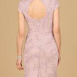 Cap Sleeve Cocktail Gown  - OUTLET