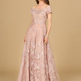 Off Shoulder A-Line Gown | Lara 29122