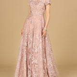 Off Shoulder A-Line Gown | Lara 29122
