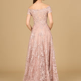 Off Shoulder A-Line Gown | Lara 29122