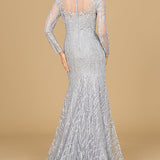 Mermaid, Long Sleeve Lace Gown
