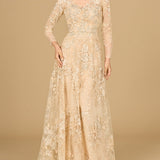 Lace Ballgown with Long Sleeves