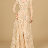 Lace Ballgown with Long Sleeves