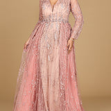 Elegant Overskirt Dress with Long Sleeves