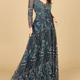 Lace Gown With Long Sleeves