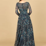 Lace Gown With Long Sleeves