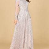 Long Sleeve High Neck Gown | 29154