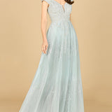 Cap Sleeve Lace Ballgown