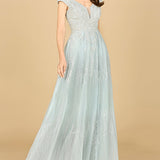 Cap Sleeve Lace Ballgown
