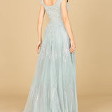 Cap Sleeve Lace Ballgown