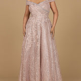 Off Shoulder Embroidered Ballgown