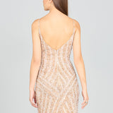 Lara 28859 - Spaghetti Strap Beaded Cocktail Dress