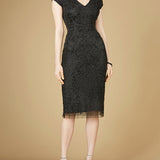 Cap Sleeve Midi Gown  - OUTLET