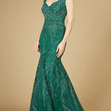 Cap Sleeve Mermaid Beaded Gown