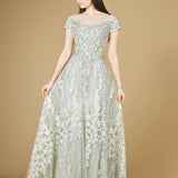 Cap Sleeve Lace A-Line Dress