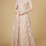 Long Sleeve High Neck Gown
