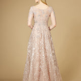 Long Sleeve High Neck Gown