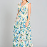 Ruffle Skirt Print Dress - OUTLET