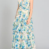 Ruffle Skirt Print Dress - OUTLET